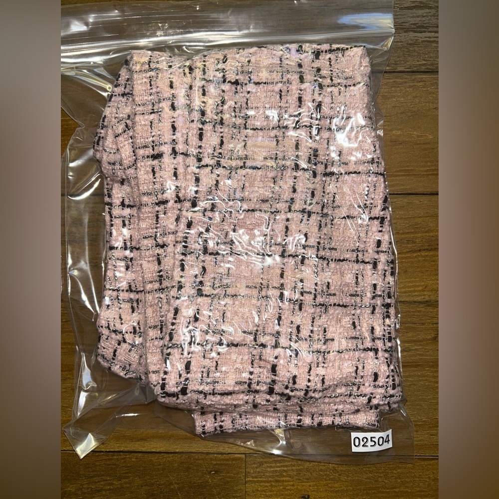 WILD FABLE Tweed Boucle Skort Mini Skirt pink black pattern Clueless Academia - Picture 15 of 15